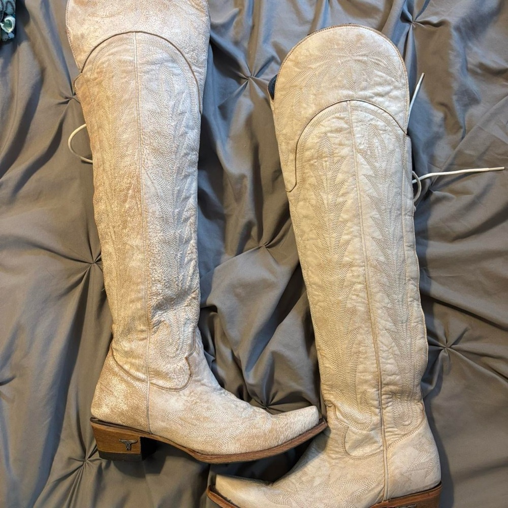 Lane Lexington corset lace up boots tall
